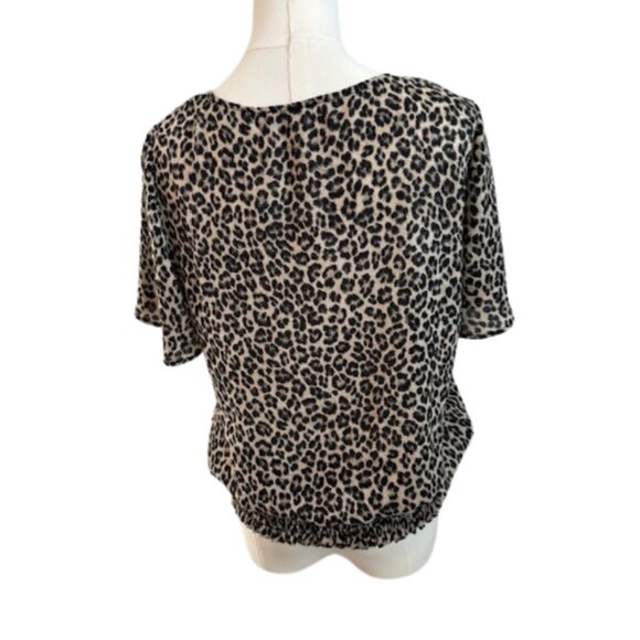 Michael by Michael Kors Women’s Leopard Print Top Size M - Picture 2 of 5